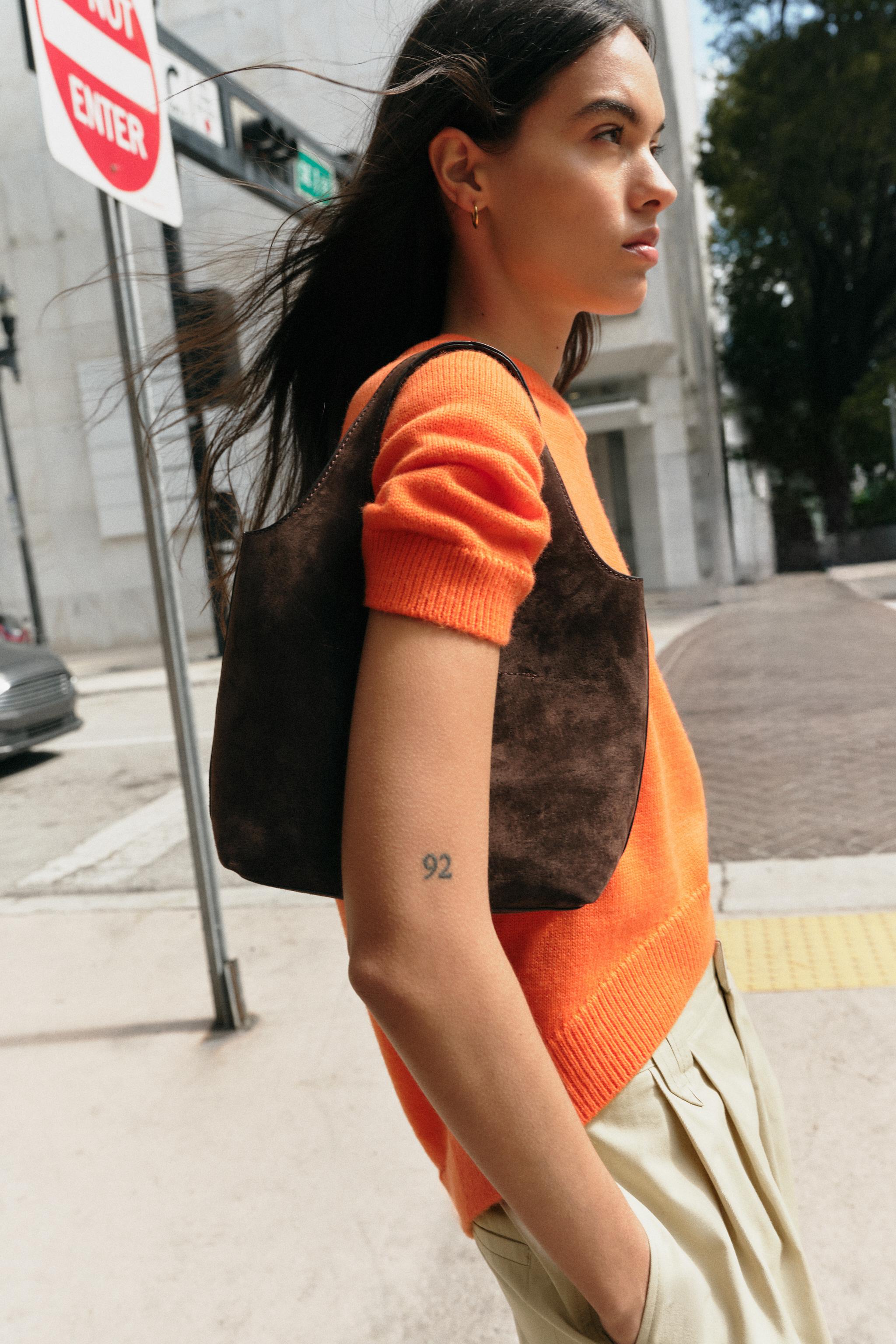LEATHER MINI SHOPPER BAG